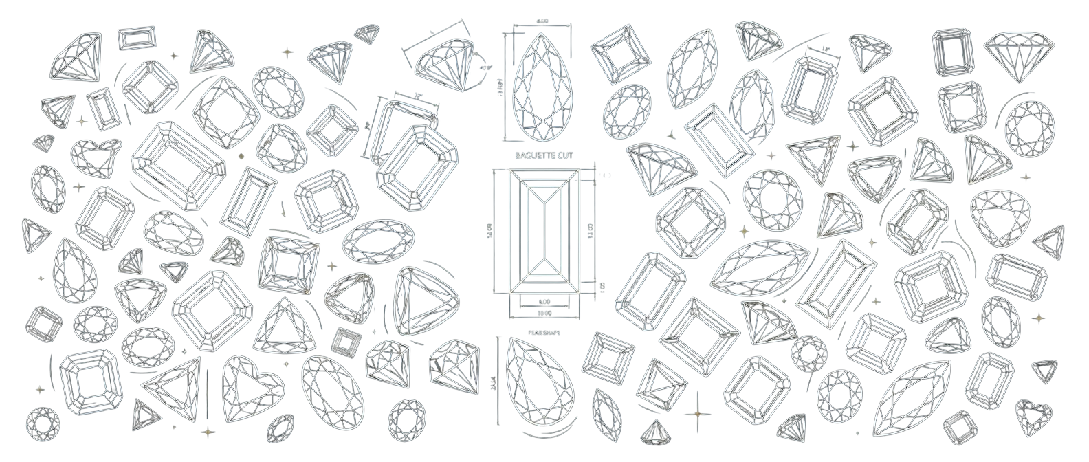 Bichachi signature diamond pattern